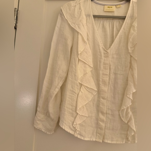 NWOT Maeve Anthropologie Linen Blouse - Picture 2 of 3
